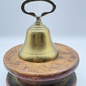 Solid Brass Decorative Hand Bell - Traditional Design - Desk/Table Bell